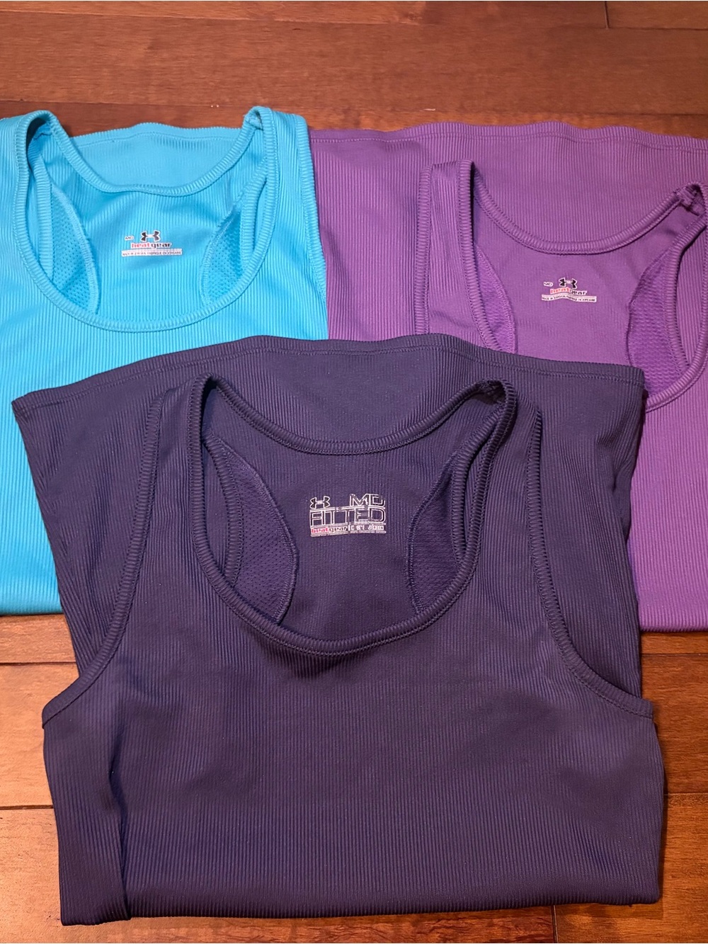 Under Armour Women’s Ribbed Racerback Tank - Teal, Purple, Deep Plum